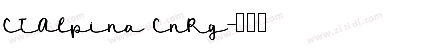 CTAlpina CnRg字体转换